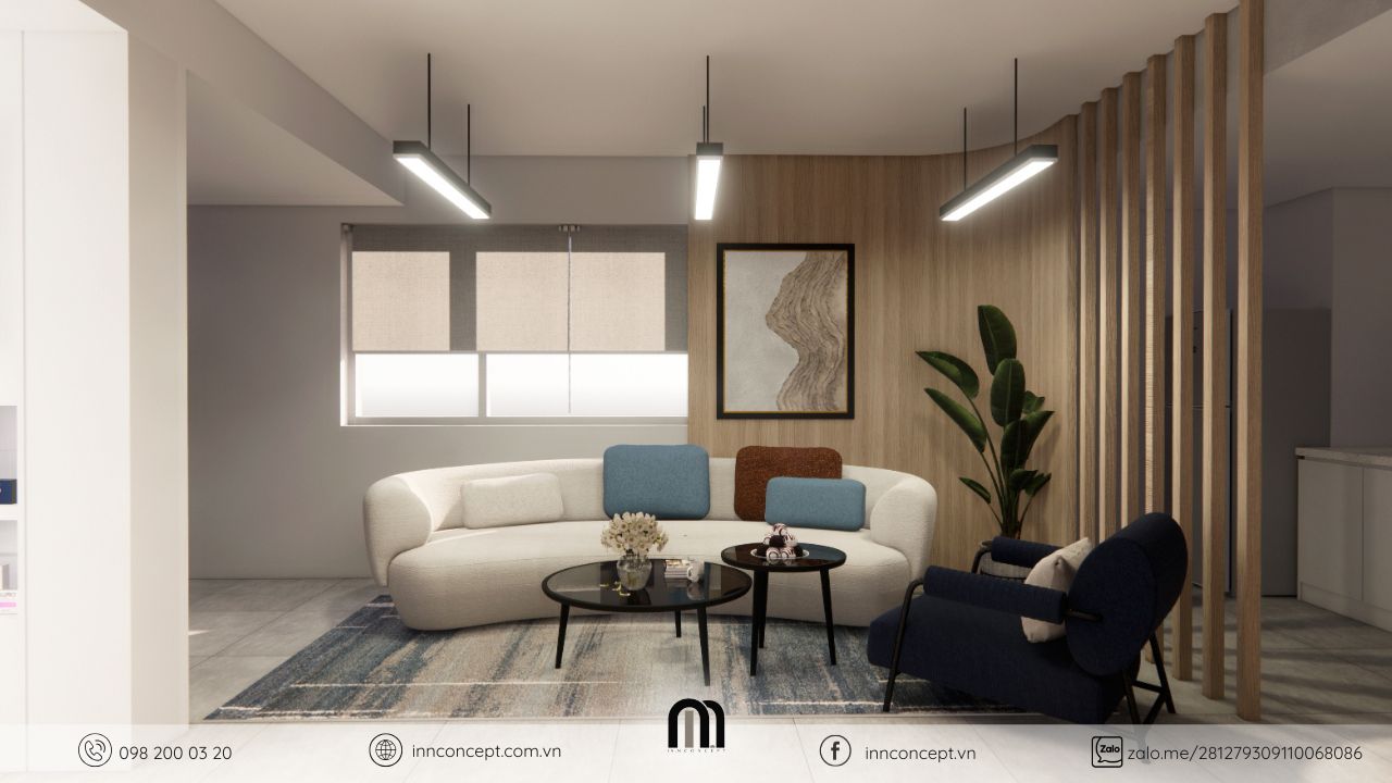 Bố trí sofa tiếp khách trong văn phòng PHAM KHOA.