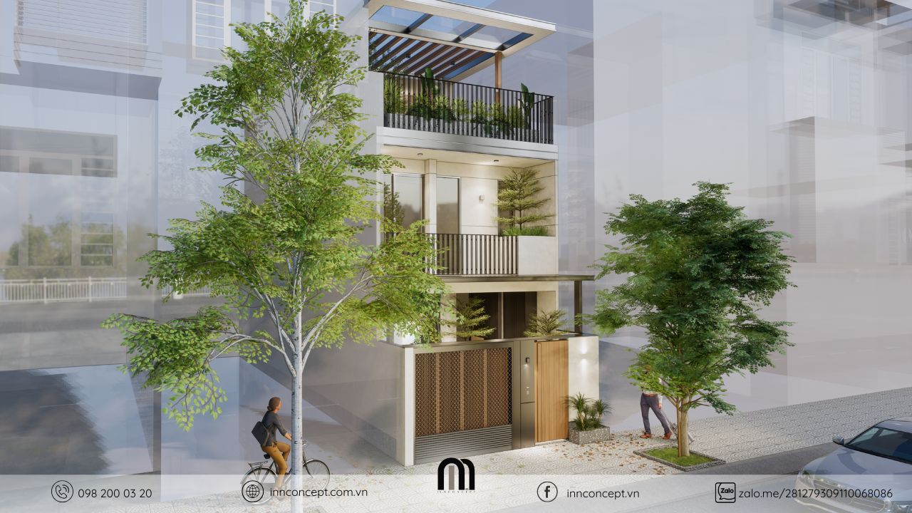 Thiết kế nội thất nhà phố hiện đại với kiến trúc xanh tại Quận 9.