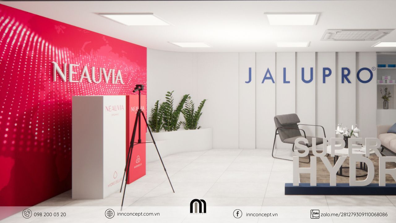  Trang trí vách logo thương hiệu trong văn phòng.