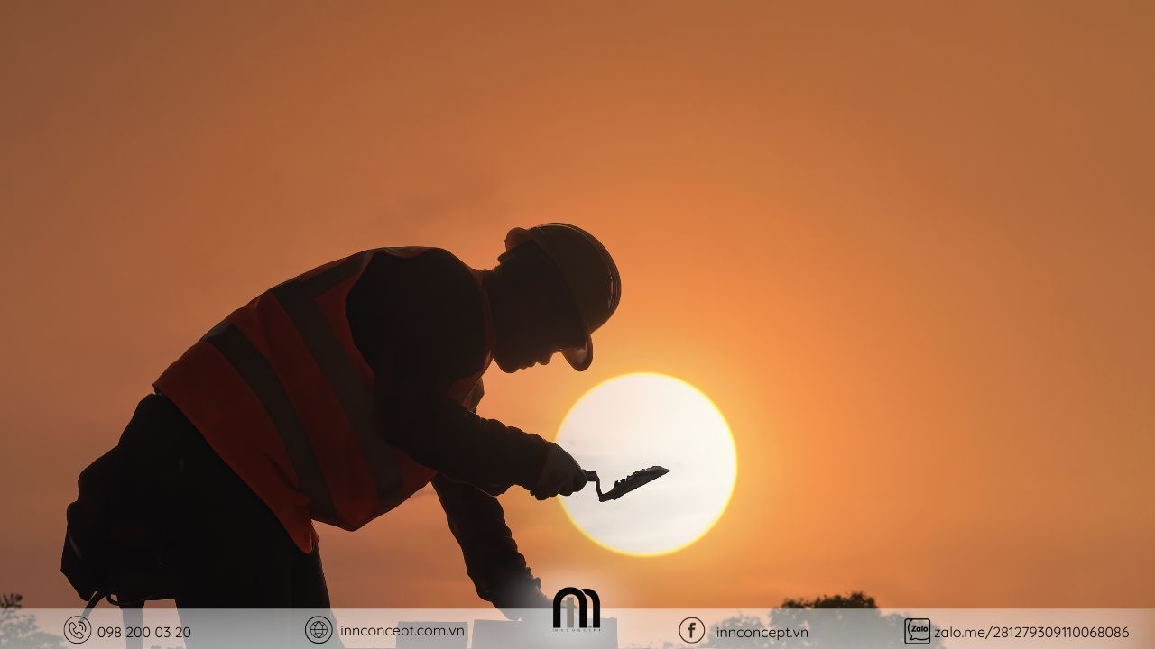 Đội ngũ thợ thi công là người biến bản vẽ thành hiện thực, đảm bảo chất lượng, tiến độ và sự bền vững của công trình.