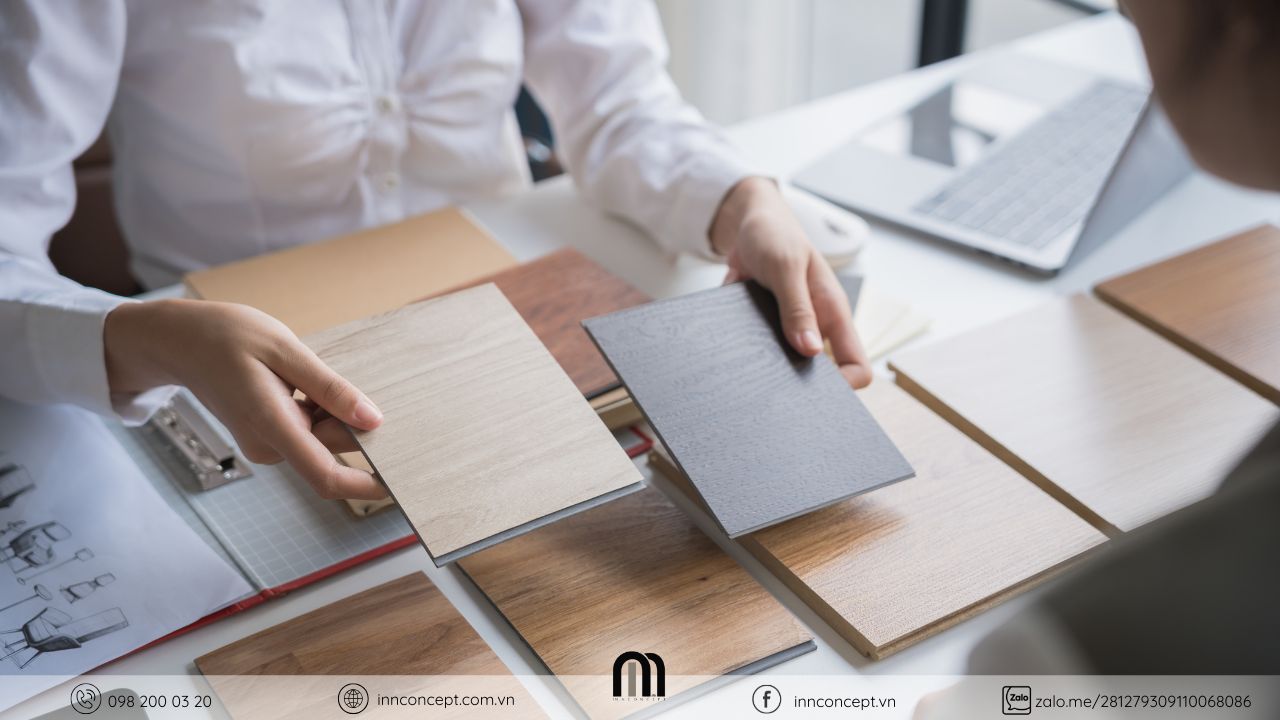 Lựa chọn vật liệu và giám sát thi công sau khi bản vẽ được duyệt.
