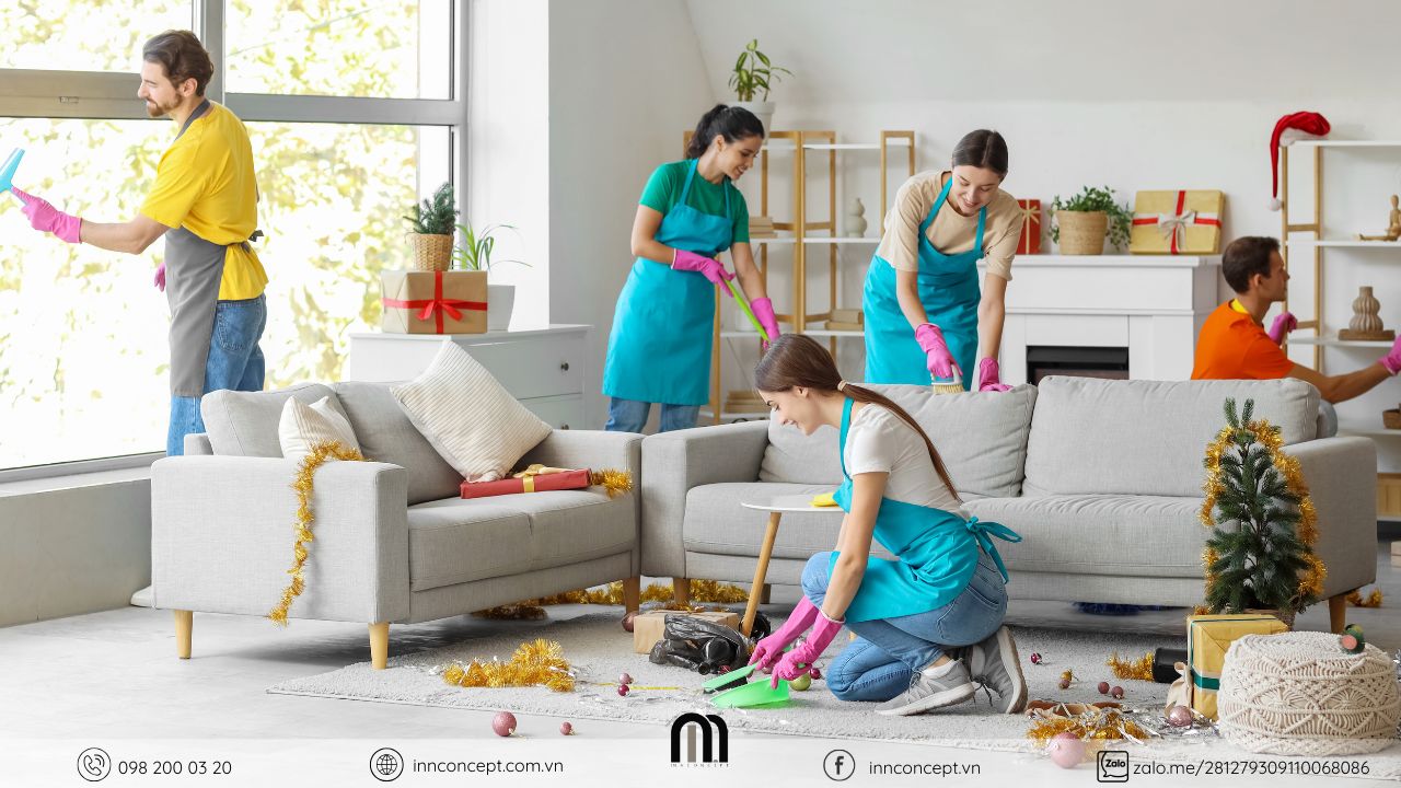 Vệ sinh nhà cửa định kỳ là cách hiệu quả nhất để hạn chế ẩm mốc và giữ không gian sạch sẽ.