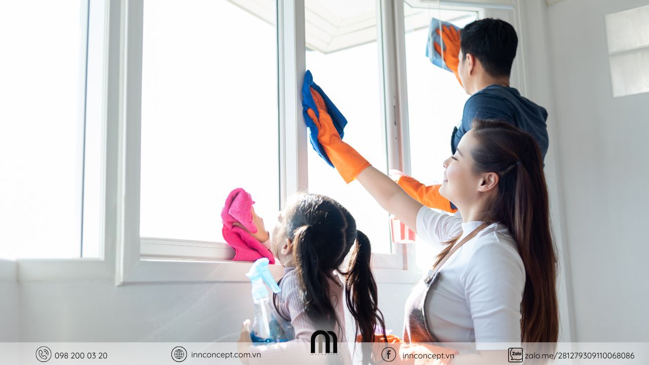 Bước đầu tiên của việc trang trí Tết là dọn dẹp nhà cửa để giải phóng không gian nhà cửa.