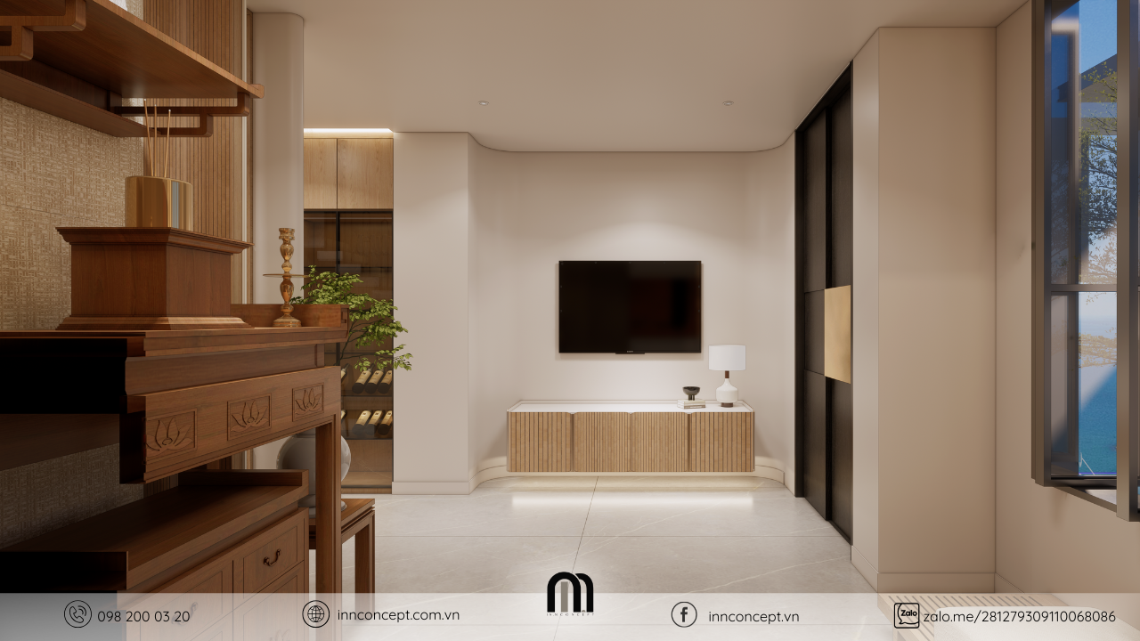 Dọn dẹp bàn thờ sạch sẽ là yếu tố phong thủy quan trọng trong decor gian thờ ngày Tết