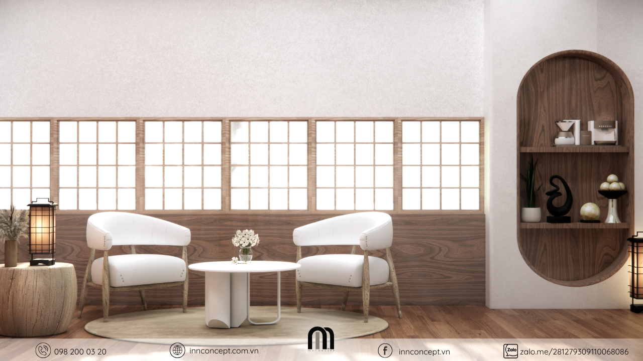 Phong cách Wabi Sabi bắt nguồn từ triết lý sống Nhật Bản, đề cao sự giản dị, bất toàn và dấu vết thời gian.